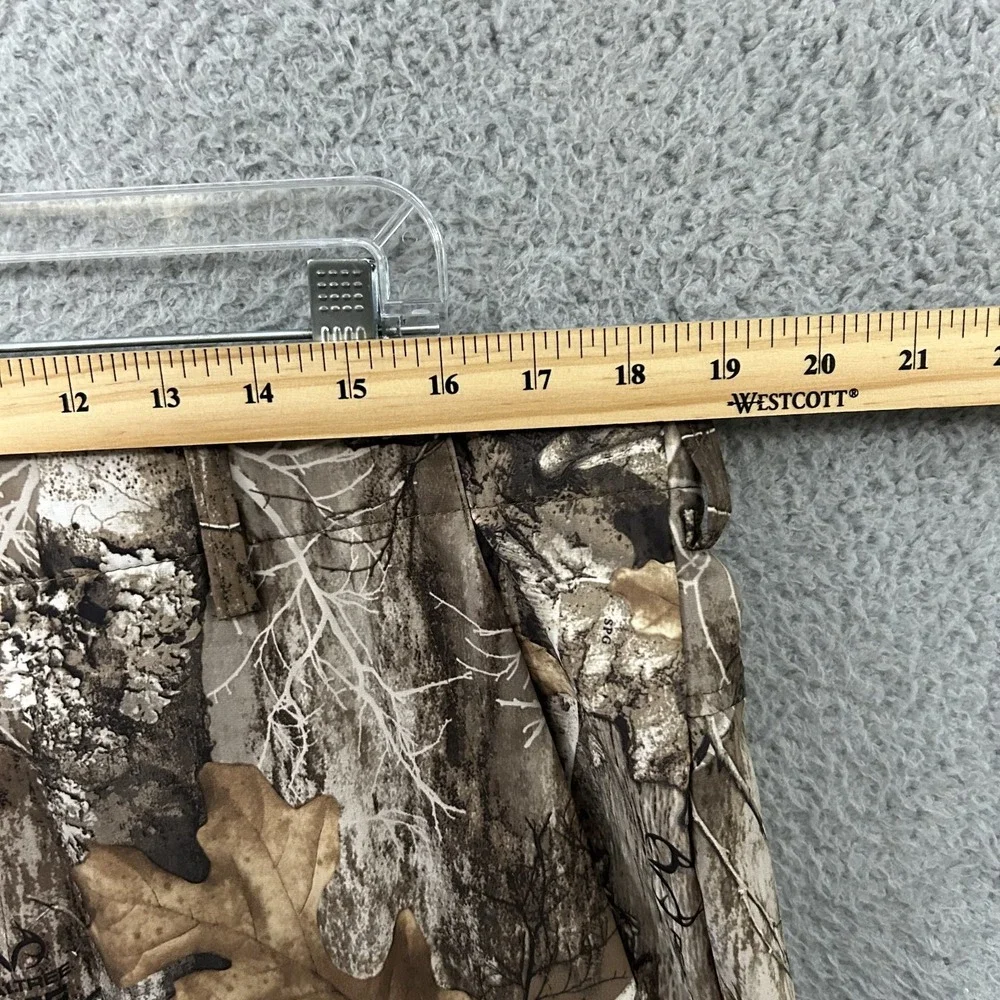 Realtree Pants Mens Large Brown Green Camo Cargo Hunting Polyester Work Wear